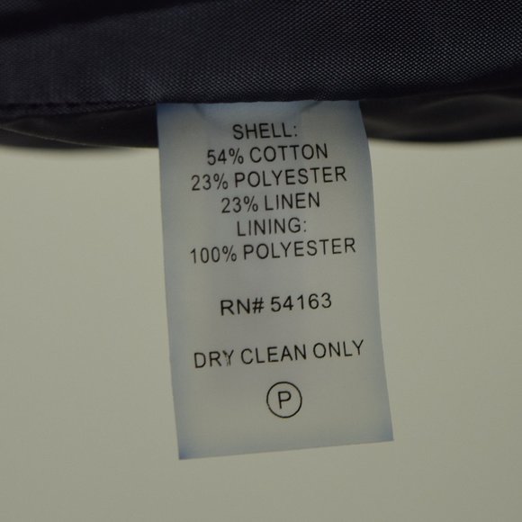 Calvin Klein Blue Cotton Tweed Blazer - Picture 6 of 6